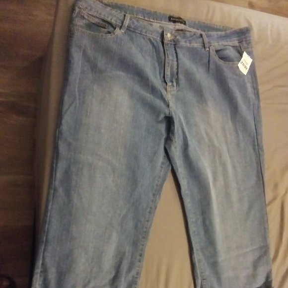 Relativity Denim - Relativity Womens Capri Jeans Light Blue Stretch